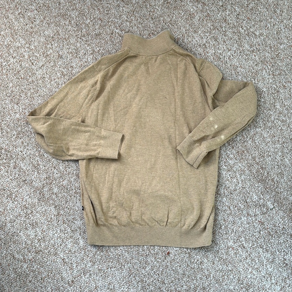 NAUTICA Men’s Quarter-zip Sweater Beige - Picture 3 of 5